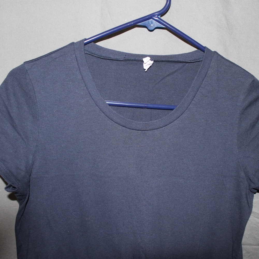 BELLA NAVY BLUE CREW NECK T SHIRT DRESS